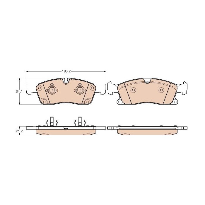 TRW Bremsbelagsatz, Scheibenbremse GDB1946