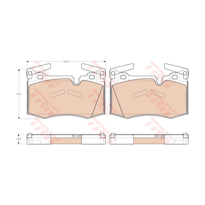 TRW COTEC Bremsbelagsatz, Scheibenbremse GDB1948