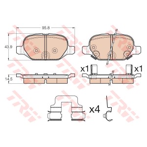 TRW Bremsbelagsatz, Scheibenbremse GDB1950