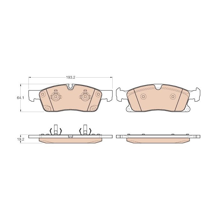 TRW Bremsbelagsatz, Scheibenbremse GDB1955