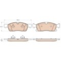 TRW Bremsbelagsatz, Scheibenbremse GDB1955