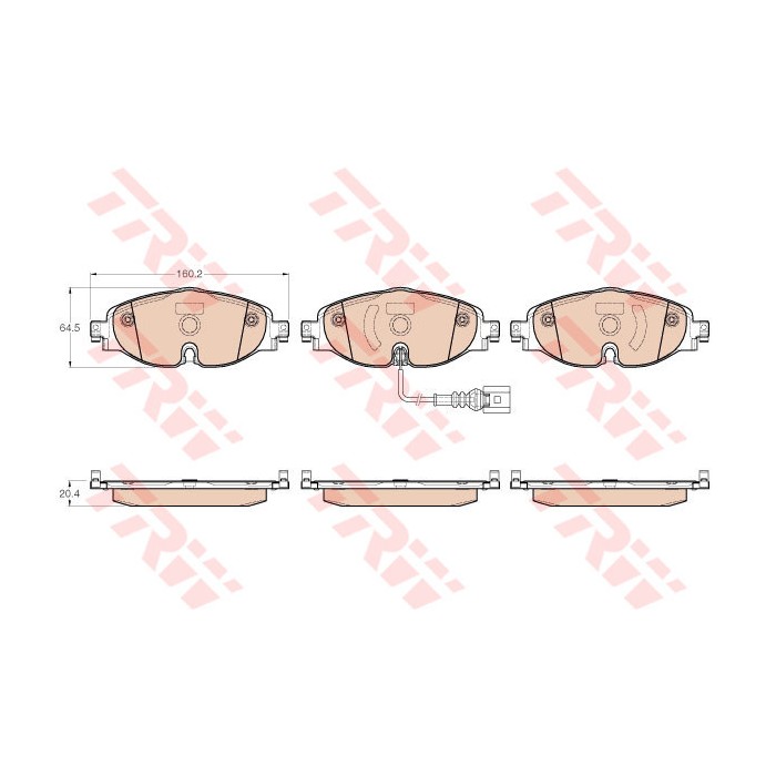 TRW COTEC Bremsbelagsatz, Scheibenbremse GDB1956