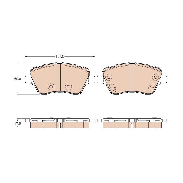TRW Bremsbelagsatz, Scheibenbremse GDB1959