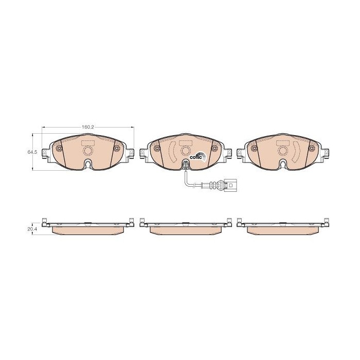 TRW COTEC Bremsbelagsatz, Scheibenbremse GDB1956