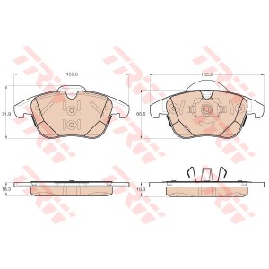 TRW COTEC Bremsbelagsatz, Scheibenbremse GDB1960