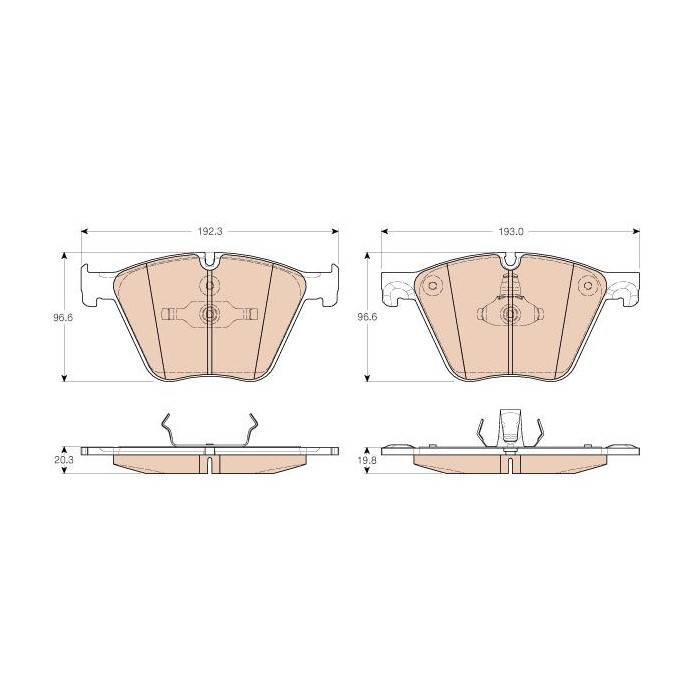 TRW Bremsbelagsatz, Scheibenbremse GDB1964