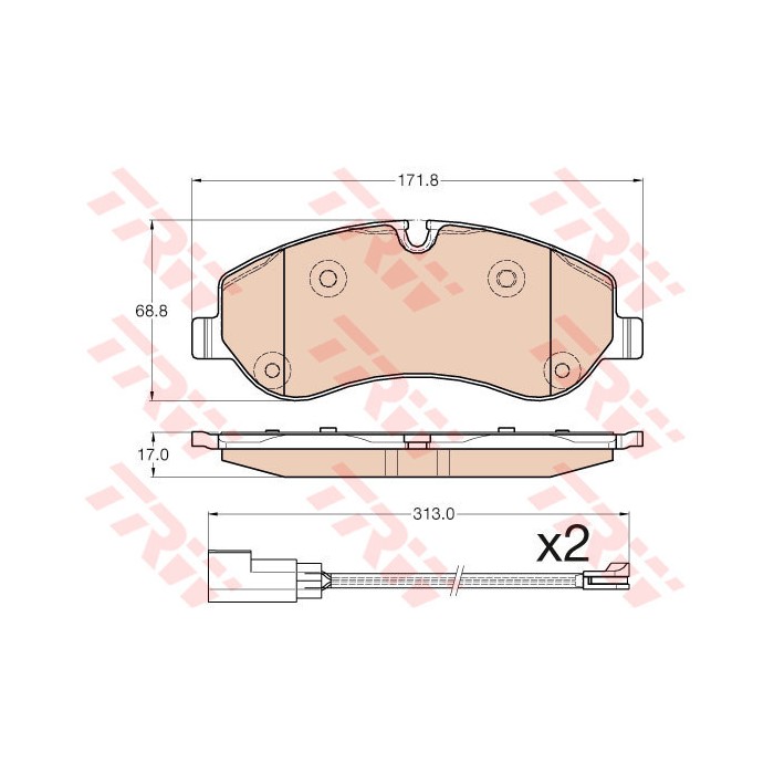 TRW COTEC Bremsbelagsatz, Scheibenbremse GDB1967