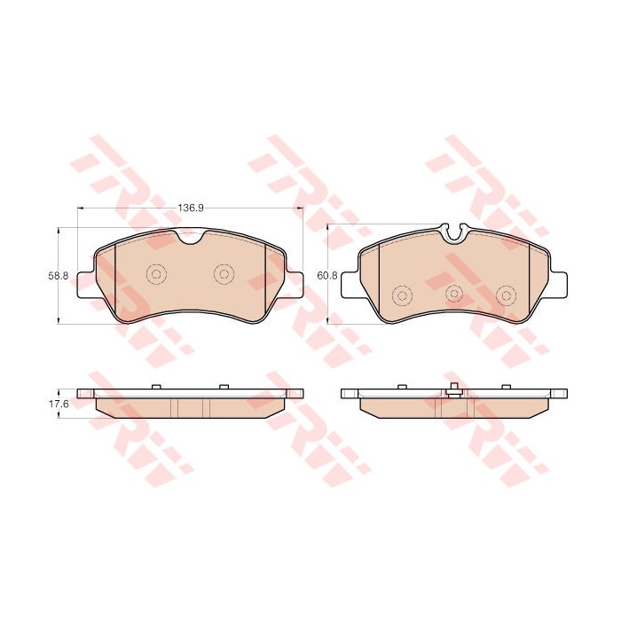 TRW Bremsbelagsatz, Scheibenbremse GDB1968