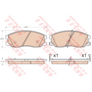 TRW Bremsbelagsatz, Scheibenbremse GDB1978