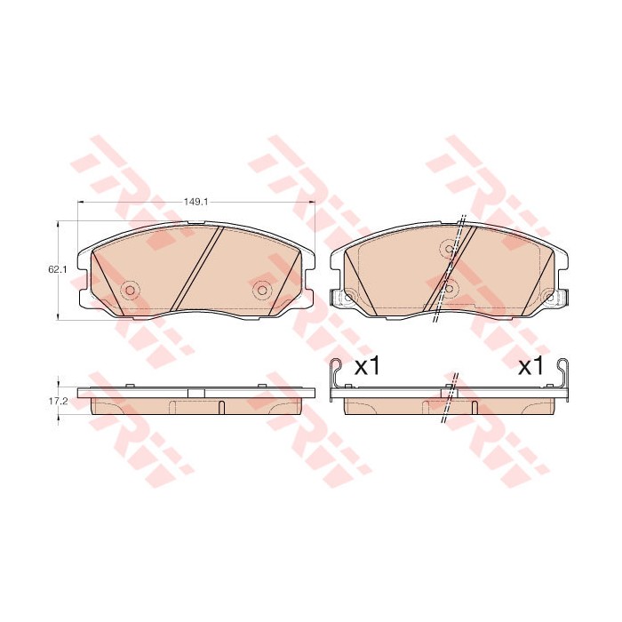 TRW Bremsbelagsatz, Scheibenbremse GDB1978