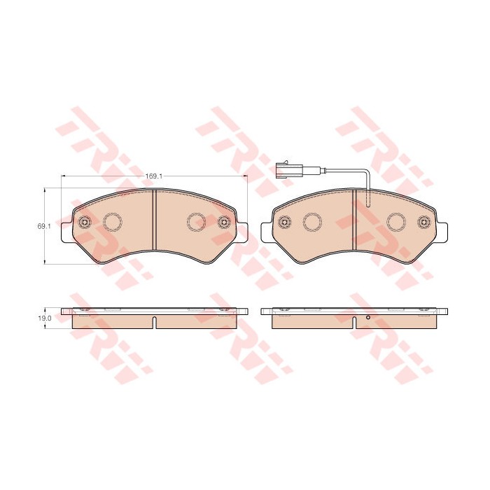TRW COTEC Bremsbelagsatz, Scheibenbremse GDB1982