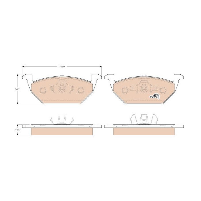 TRW COTEC Bremsbelagsatz, Scheibenbremse GDB1984