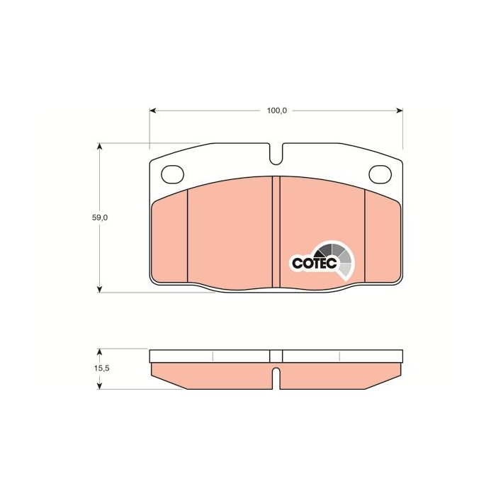 TRW COTEC Bremsbelagsatz, Scheibenbremse GDB199