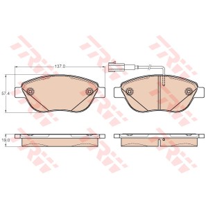 TRW Bremsbelagsatz, Scheibenbremse GDB2001