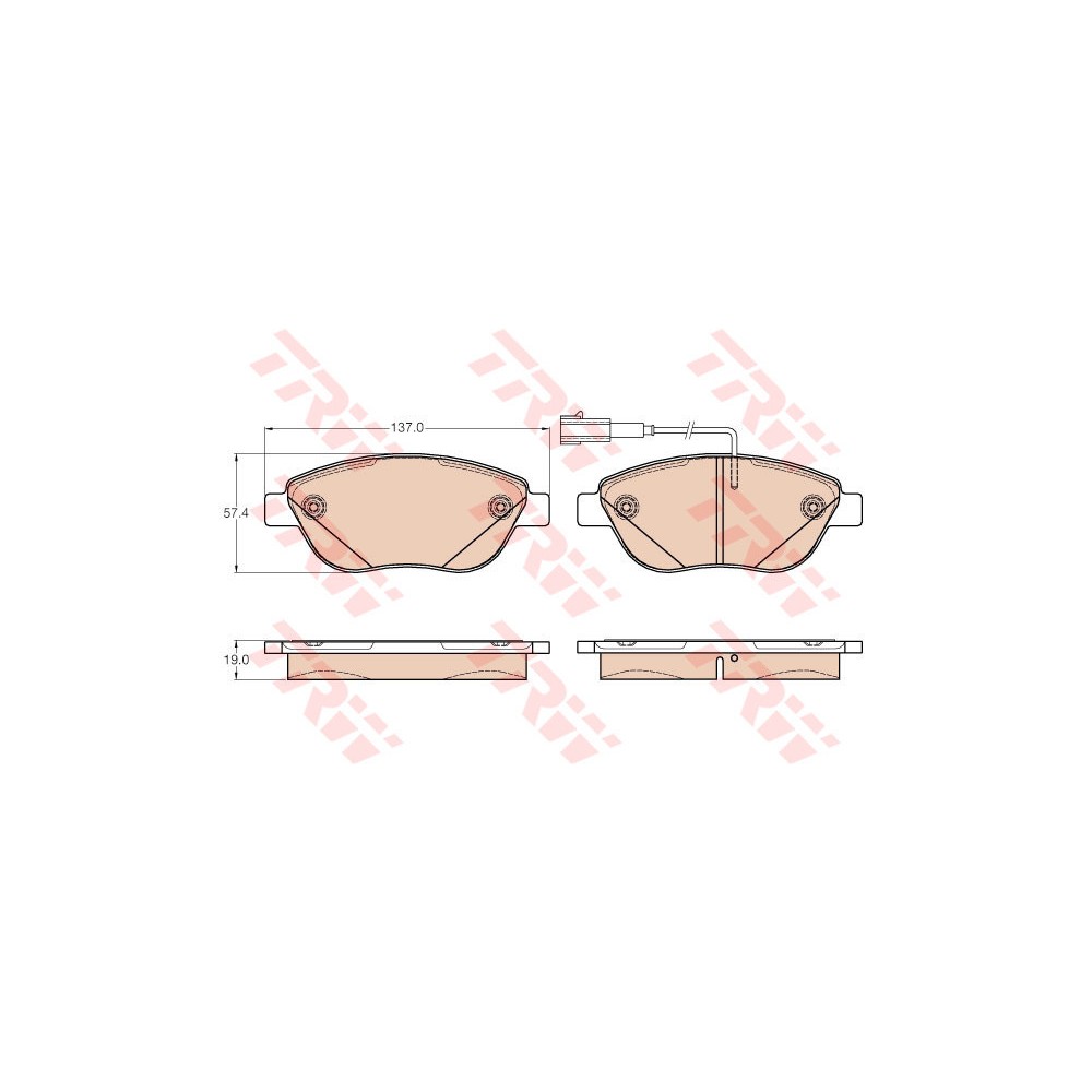 TRW Bremsbelagsatz, Scheibenbremse GDB2001