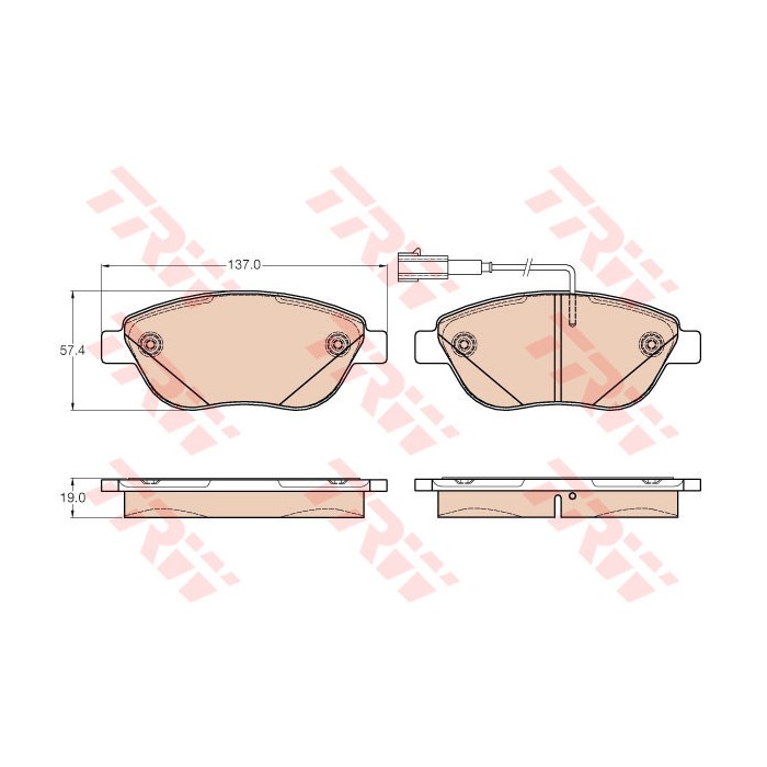 TRW Bremsbelagsatz, Scheibenbremse GDB2001
