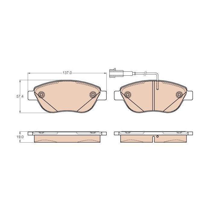 TRW Bremsbelagsatz, Scheibenbremse GDB2001