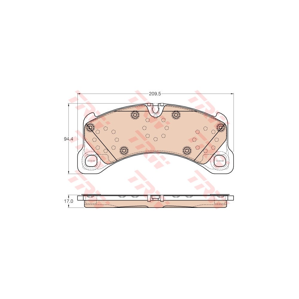 TRW COTEC Bremsbelagsatz, Scheibenbremse GDB2004