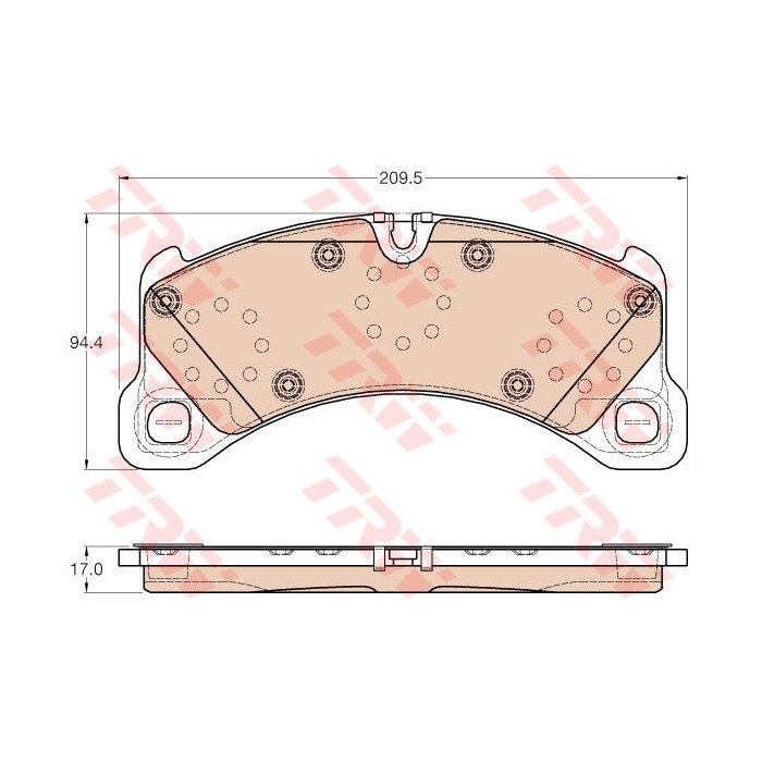 TRW COTEC Bremsbelagsatz, Scheibenbremse GDB2004
