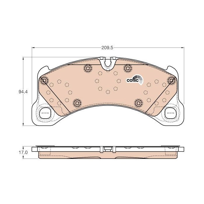TRW COTEC Bremsbelagsatz, Scheibenbremse GDB2004