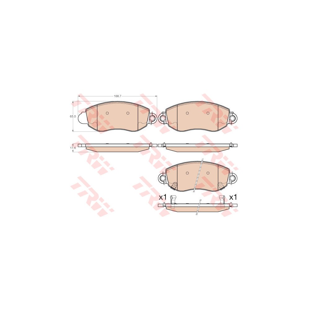 TRW COTEC Bremsbelagsatz, Scheibenbremse GDB2006