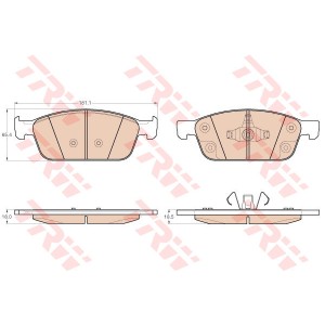 TRW COTEC Bremsbelagsatz, Scheibenbremse GDB2009