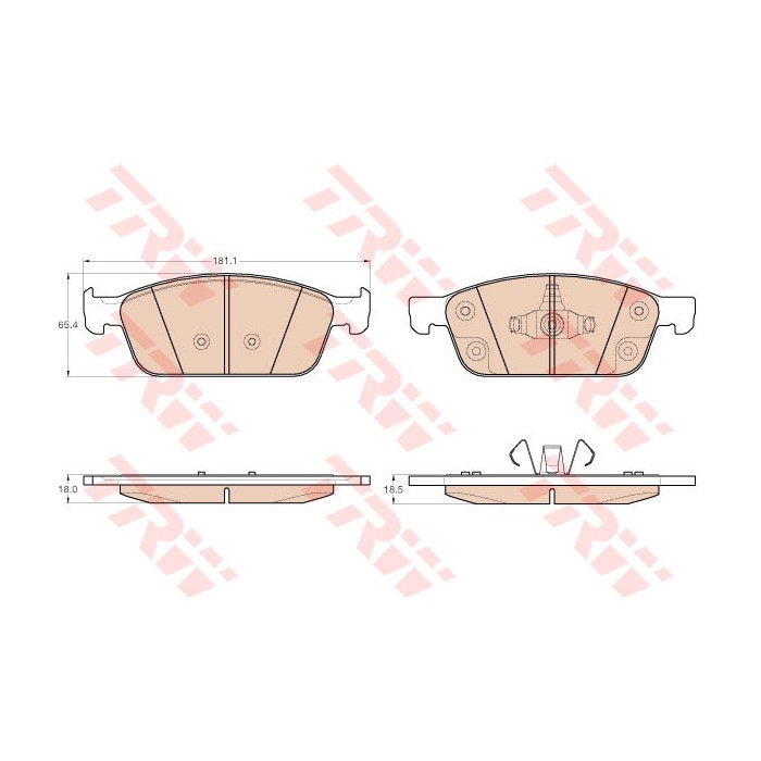 TRW COTEC Bremsbelagsatz, Scheibenbremse GDB2009
