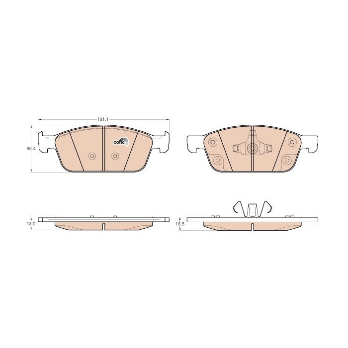 TRW COTEC Bremsbelagsatz, Scheibenbremse GDB2009