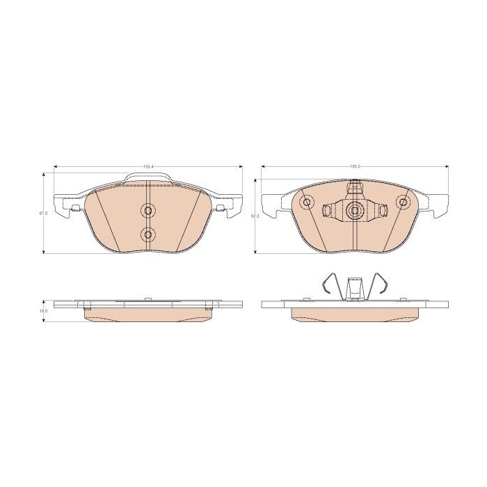 TRW Bremsbelagsatz, Scheibenbremse GDB2011