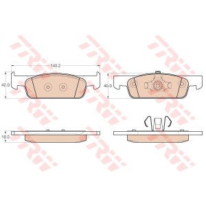 TRW COTEC Bremsbelagsatz, Scheibenbremse GDB2016
