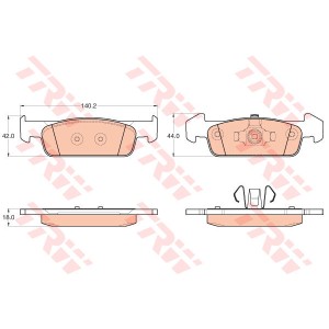 TRW COTEC Bremsbelagsatz, Scheibenbremse GDB2018