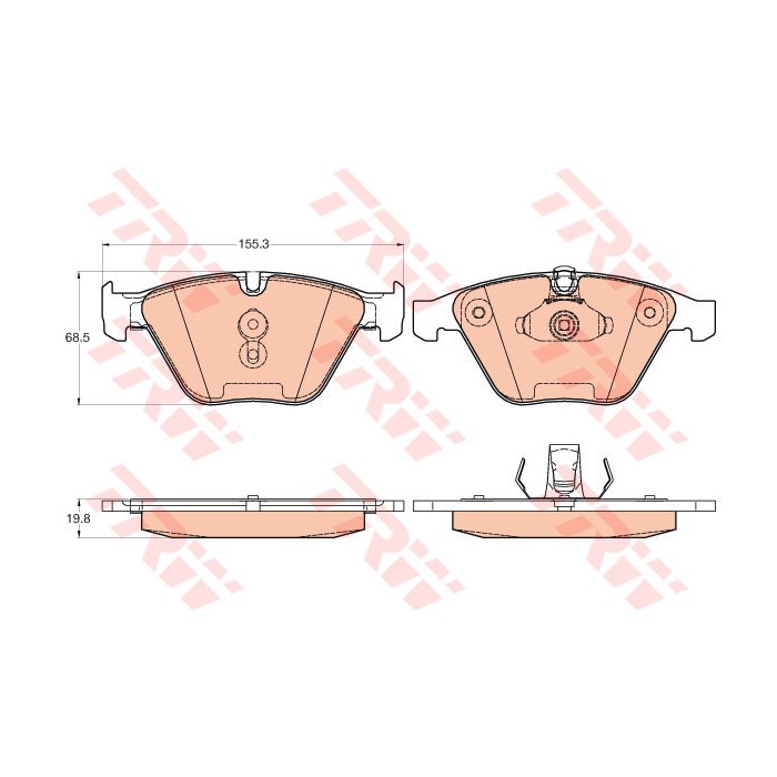 TRW COTEC Bremsbelagsatz, Scheibenbremse GDB2021