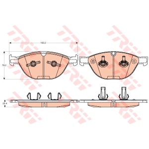 TRW Bremsbelagsatz, Scheibenbremse GDB2026