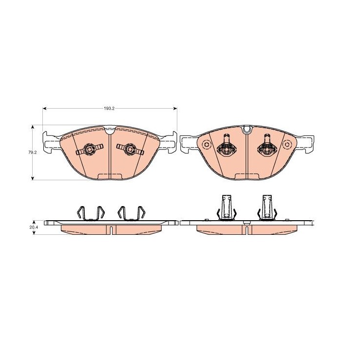 TRW Bremsbelagsatz, Scheibenbremse GDB2026