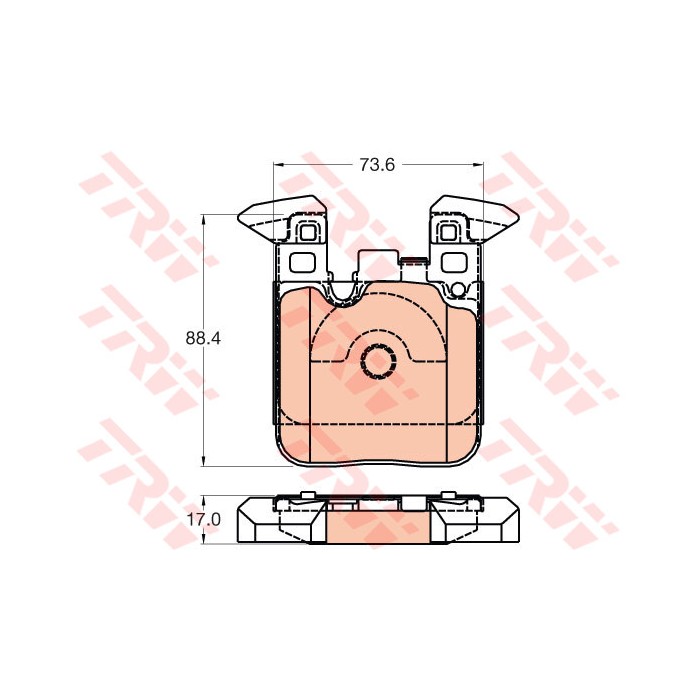 TRW COTEC Bremsbelagsatz, Scheibenbremse GDB2028