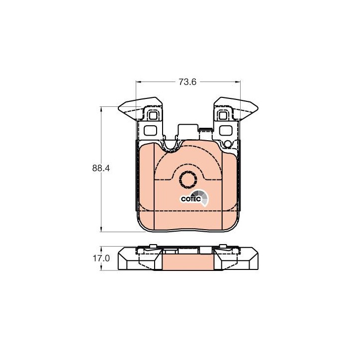 TRW COTEC Bremsbelagsatz, Scheibenbremse GDB2028