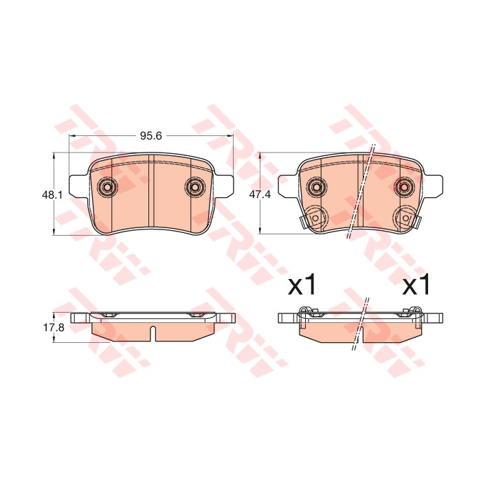 TRW Bremsbelagsatz, Scheibenbremse GDB2032