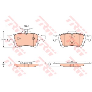 TRW Bremsbelagsatz, Scheibenbremse GDB2033