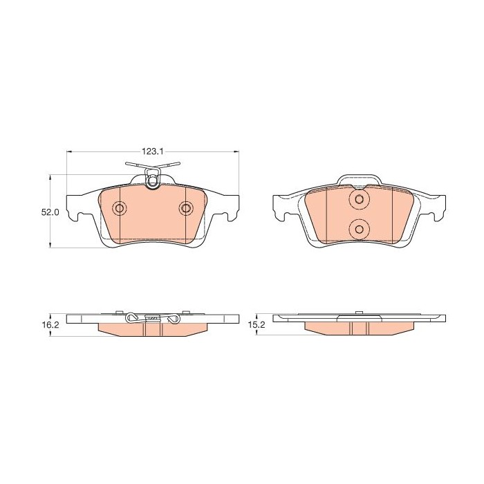 TRW Bremsbelagsatz, Scheibenbremse GDB2033