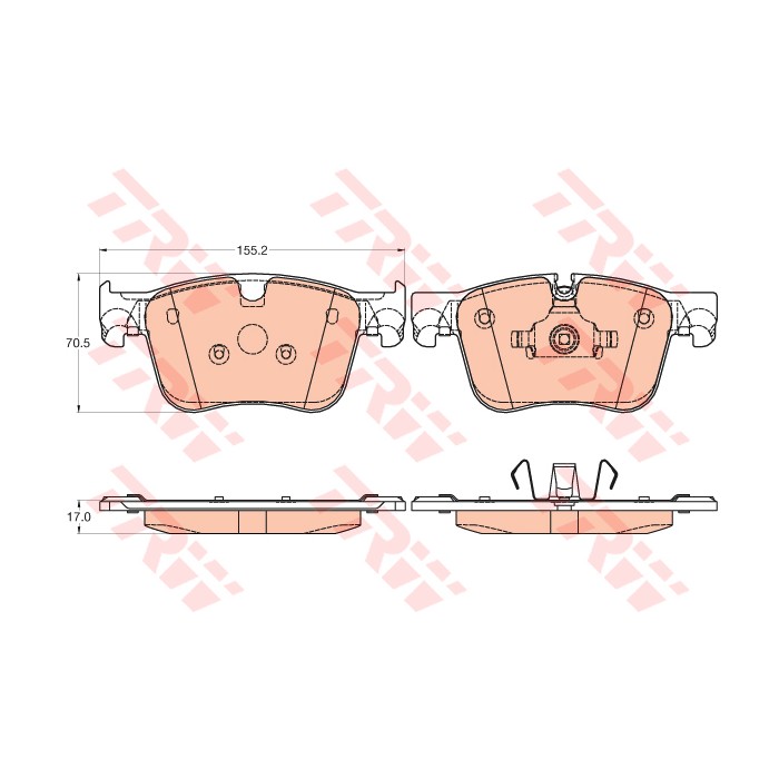 TRW COTEC Bremsbelagsatz, Scheibenbremse GDB2035