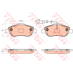 TRW Bremsbelagsatz, Scheibenbremse GDB2039