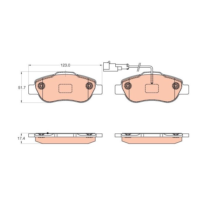 TRW Bremsbelagsatz, Scheibenbremse GDB2039
