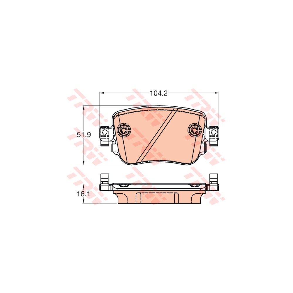 TRW COTEC Bremsbelagsatz, Scheibenbremse GDB2042