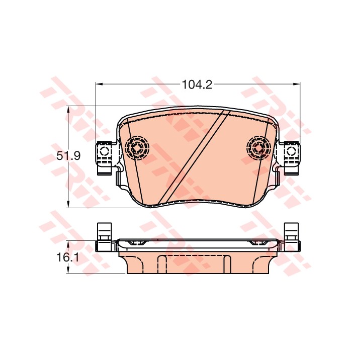 TRW COTEC Bremsbelagsatz, Scheibenbremse GDB2042