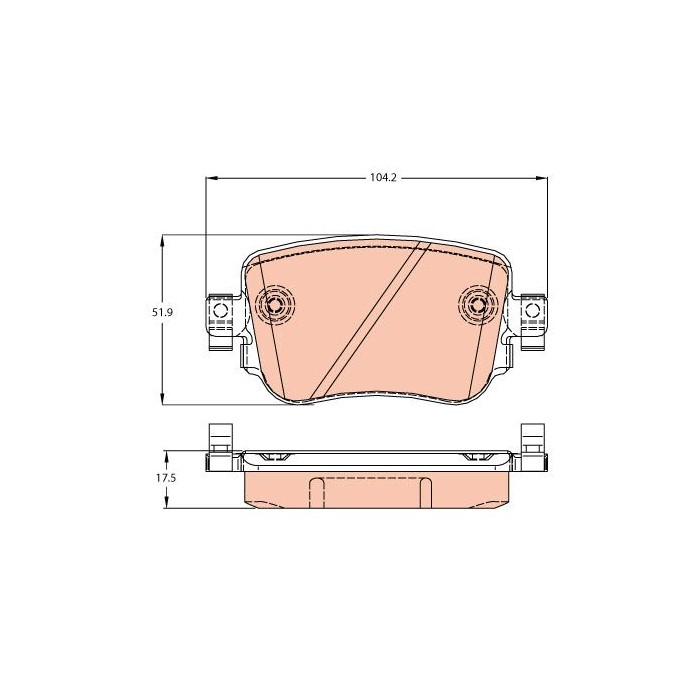 TRW COTEC Bremsbelagsatz, Scheibenbremse GDB2042