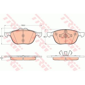 TRW Bremsbelagsatz, Scheibenbremse GDB2043