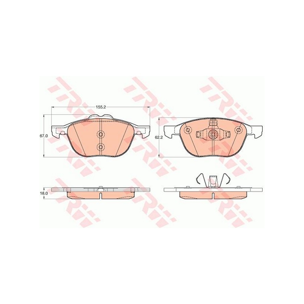 TRW Bremsbelagsatz, Scheibenbremse GDB2043