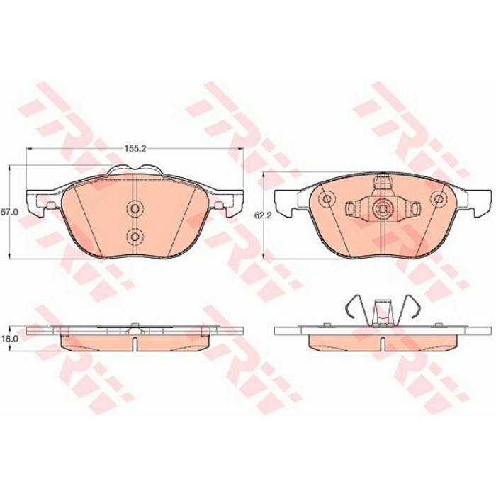 TRW Bremsbelagsatz, Scheibenbremse GDB2043