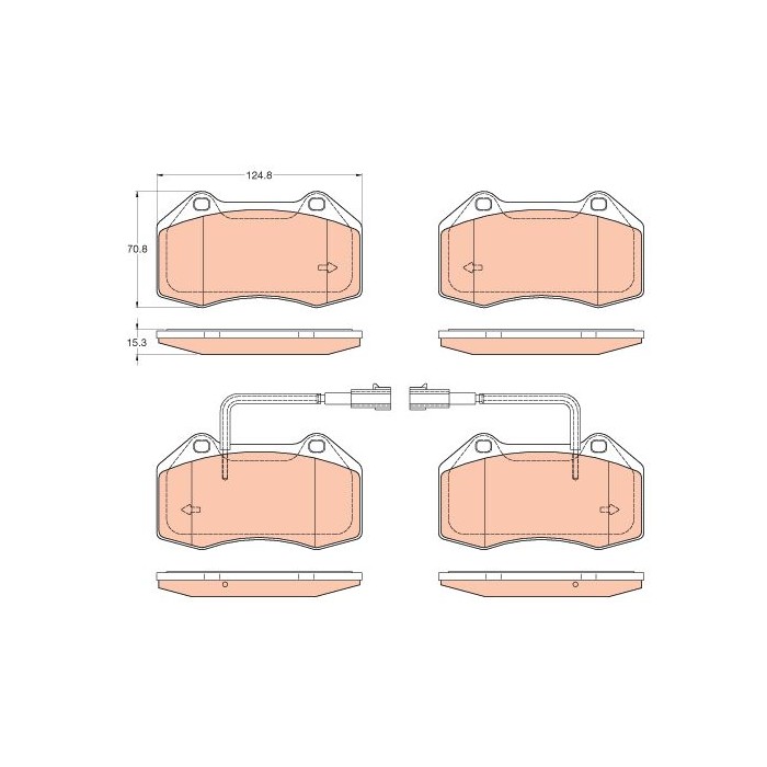 TRW Bremsbelagsatz, Scheibenbremse GDB2045