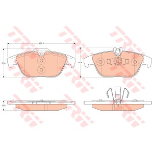 TRW Bremsbelagsatz, Scheibenbremse GDB2051